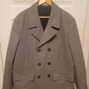 Ralph Lauren Gray Double-Breasted Pea Coat